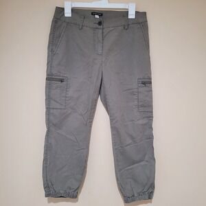 Eileen Fisher Cargo Pants Olive Green Size S capris travel casual comfort women